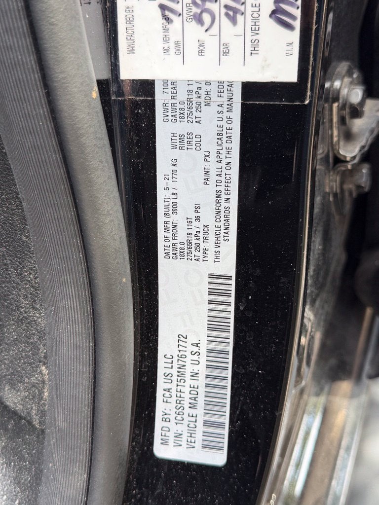 2021 RAM Ram 1500 Big Horn Crew Cab 4x4 5'7' Box
