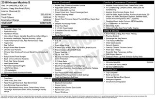 2018 Nissan Maxima 3.5 S