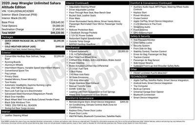 2020 Jeep Wrangler Unlimited Sahara Altitude 4x4