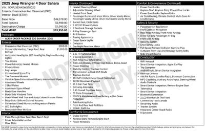 2025 Jeep Wrangler 4-Door Sahara 4x4