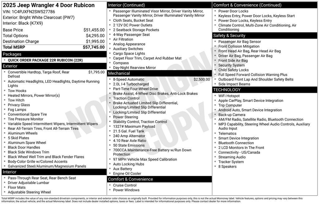 2025 Jeep Wrangler 4-Door Rubicon 4x4