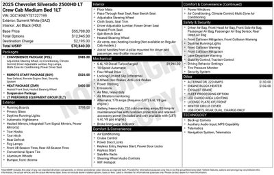 2025 Chevrolet Silverado 2500HD 4WD Crew Cab Standard Bed LT