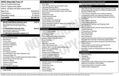 2026 Chevrolet Trax FWD LT