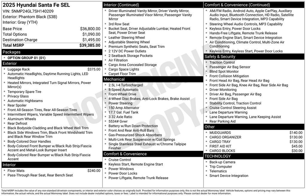 2025 Hyundai Santa Fe SEL